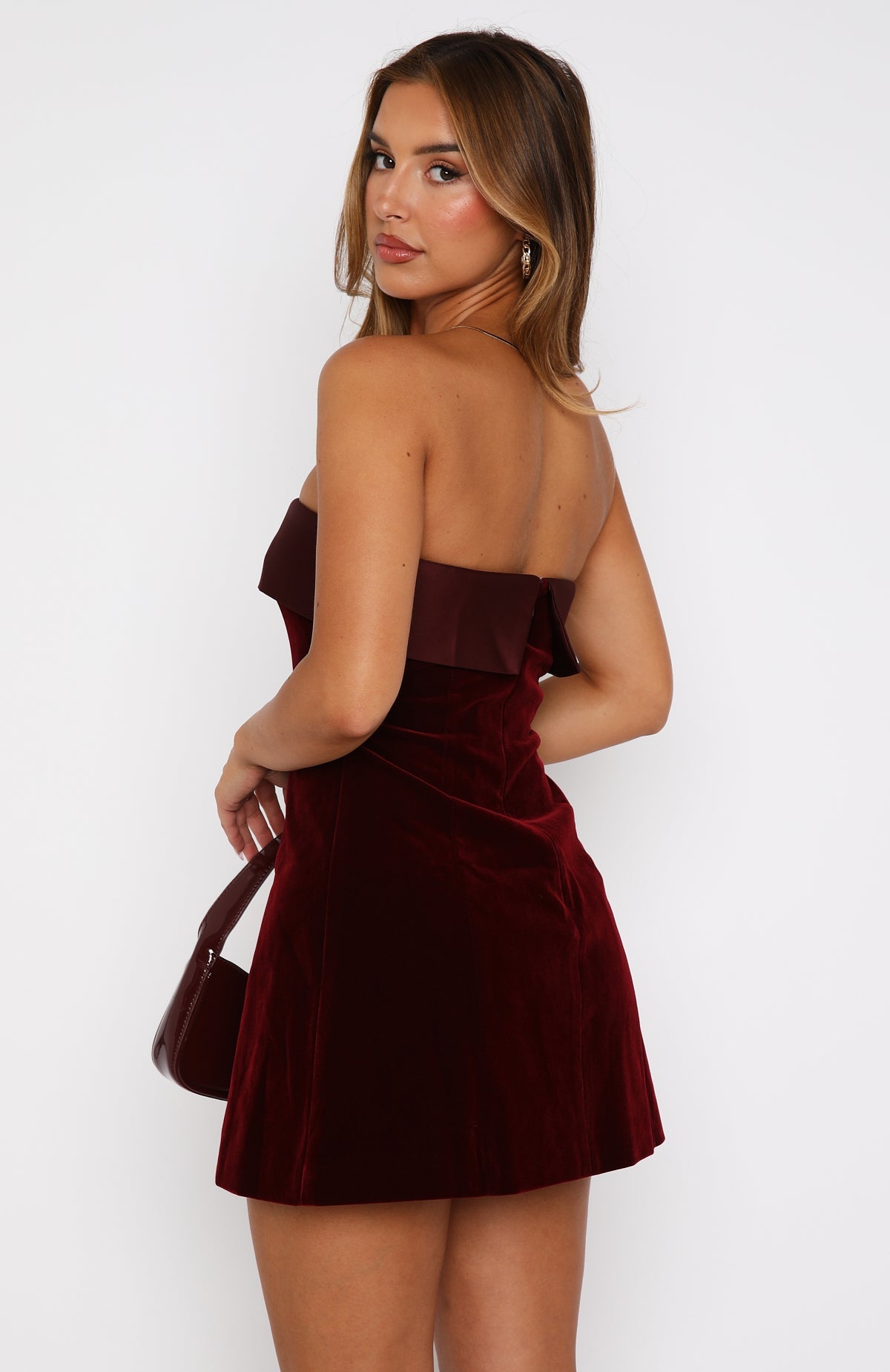 Elisa Mini Dress Deep Red