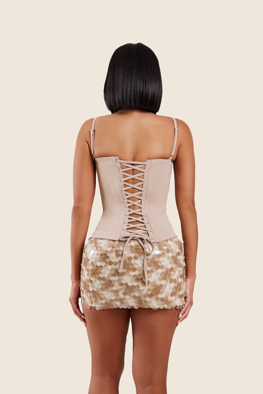 The Everly Corset in Stone