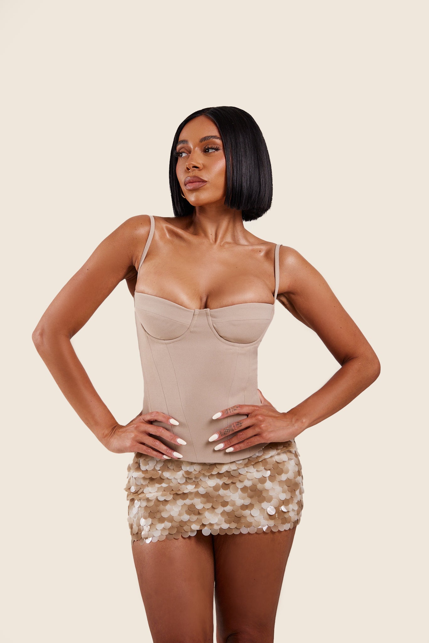 The Everly Corset in Stone