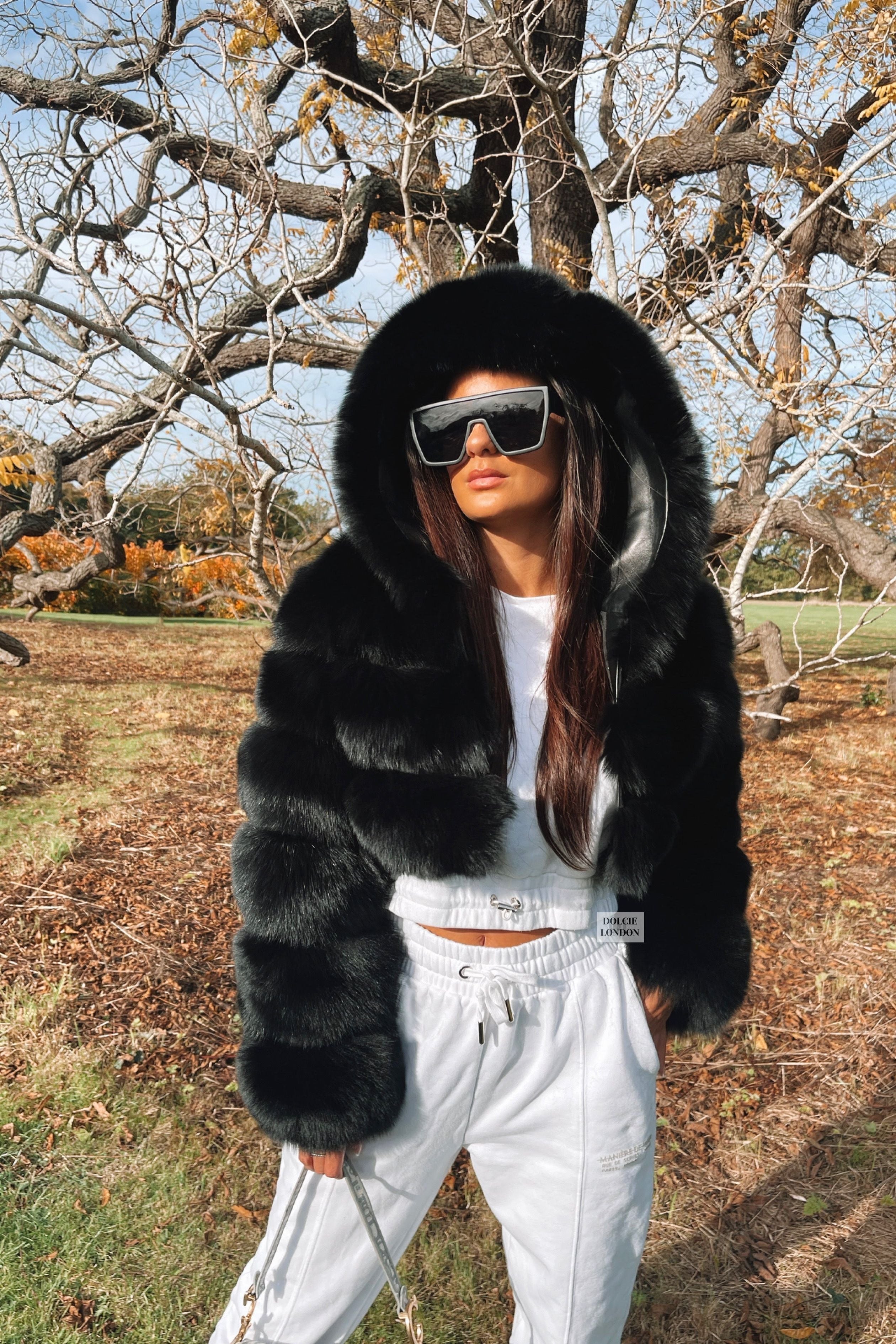 Leah | Hooded Fur Coat