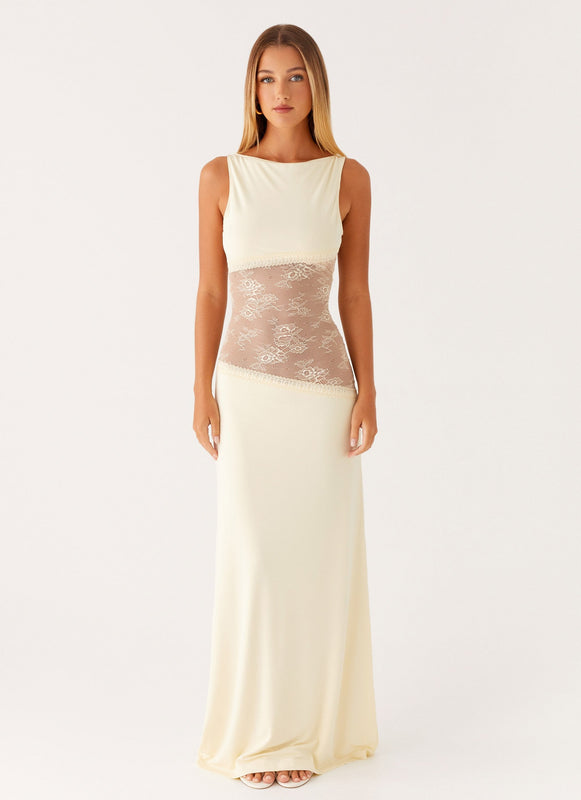 Noelia | Elegant Maxi Dress with Lace Details