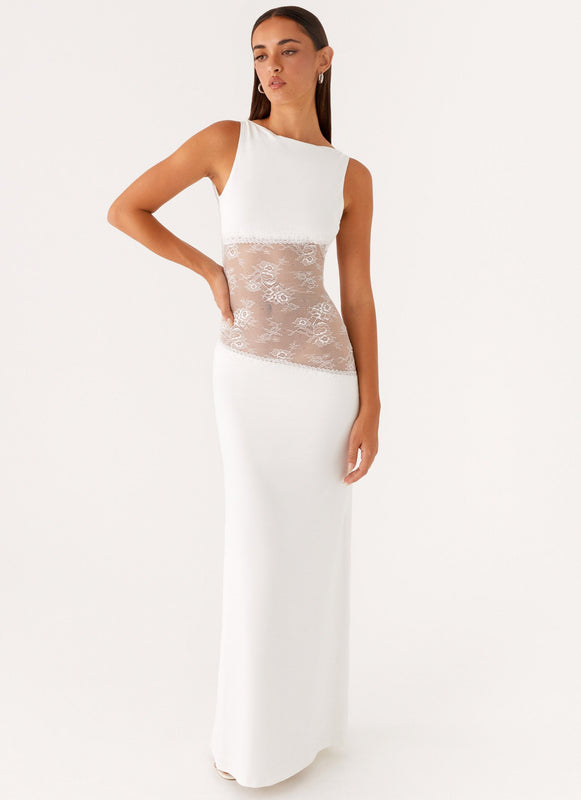 Noelia | Elegant Maxi Dress with Lace Details