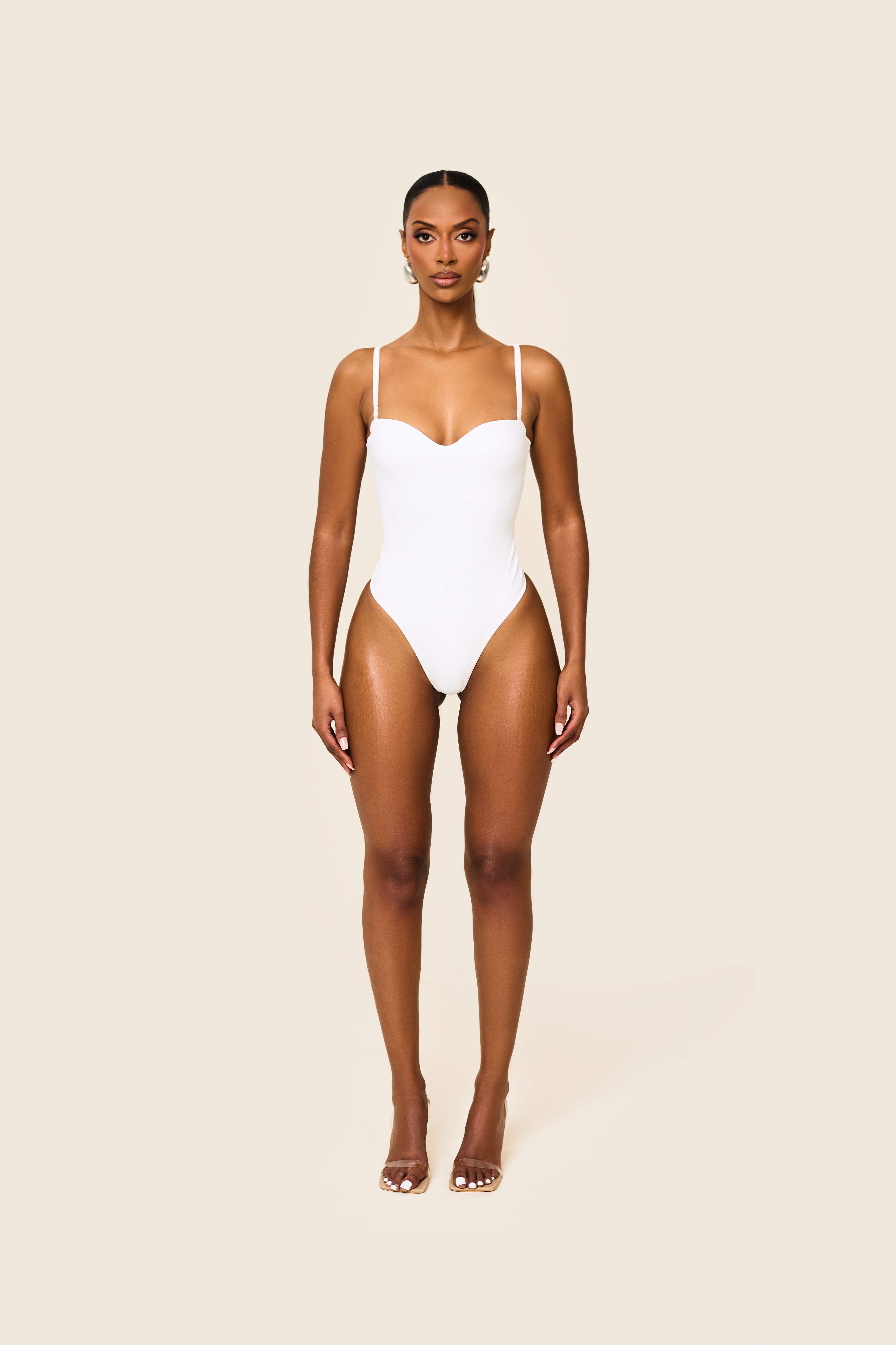 The Sculpt Bodysuit in White