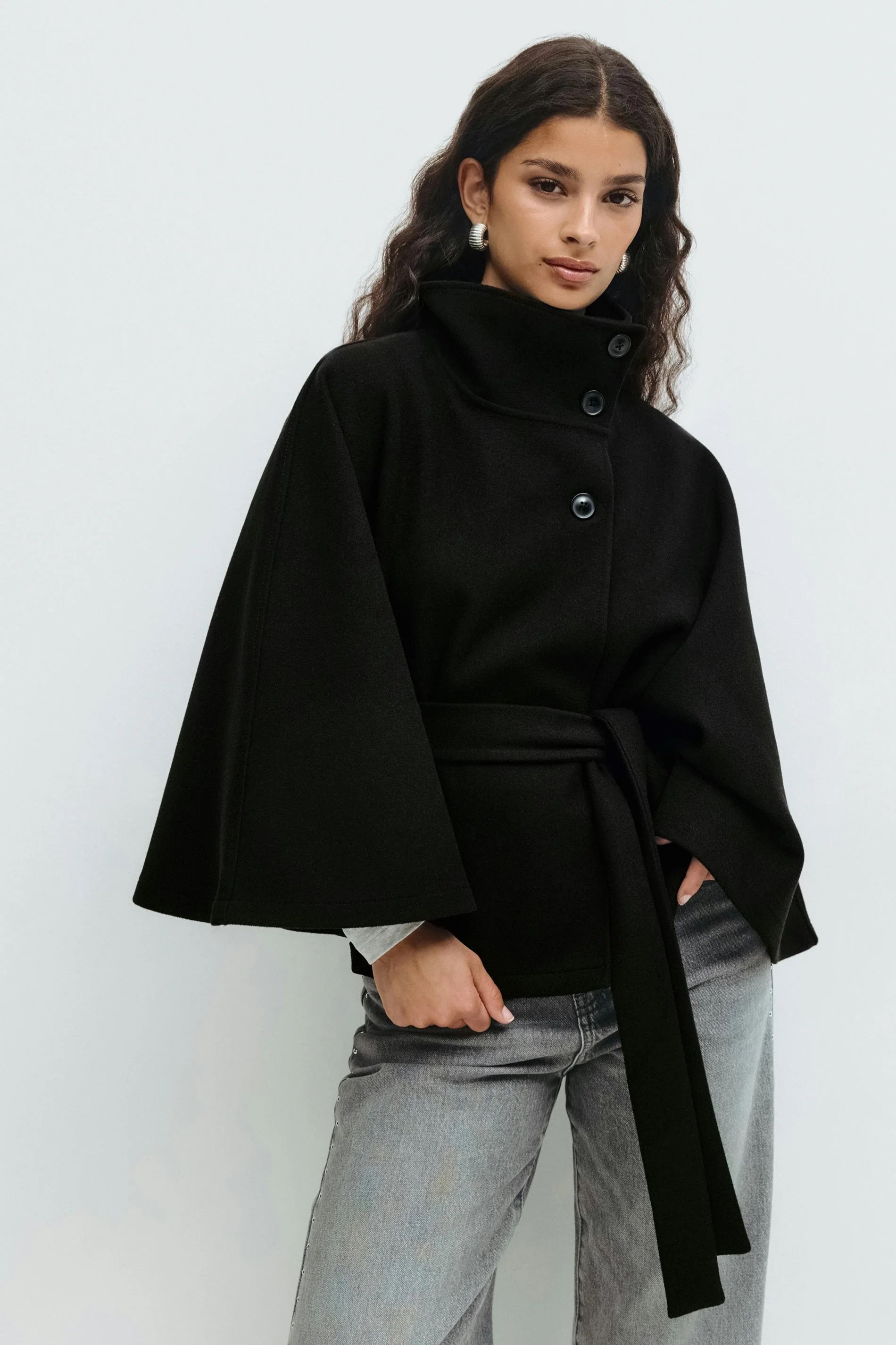 Camila | Belt Cape Jacket