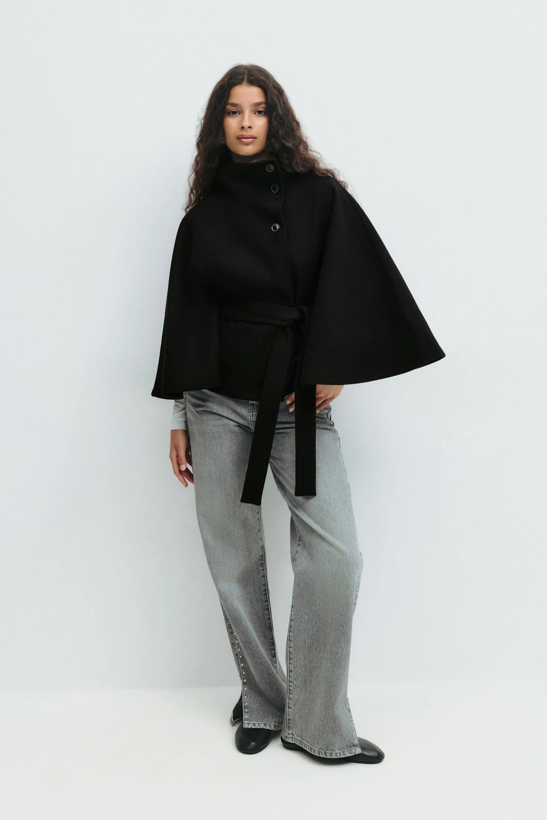 Camila | Belt Cape Jacket
