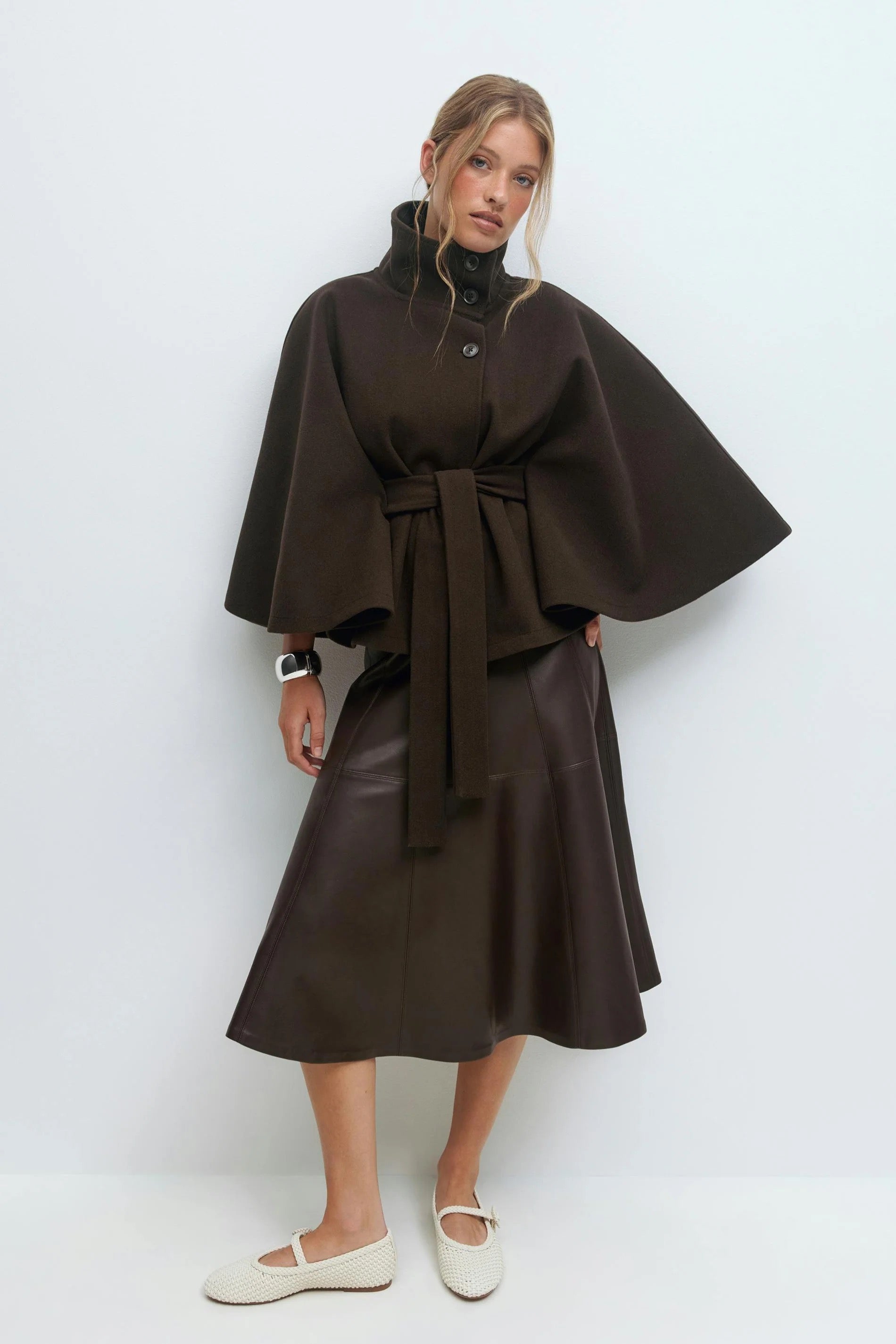Camila | Belt Cape Jacket