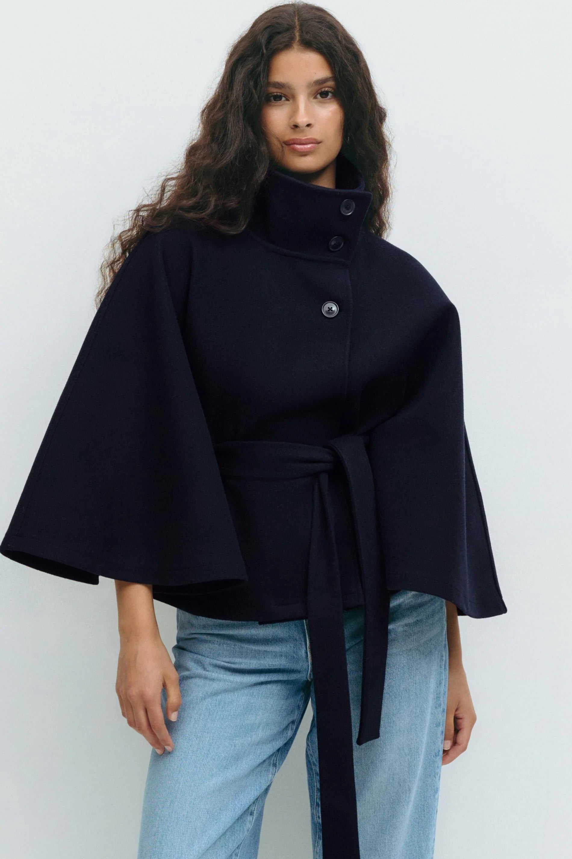 Camila | Belt Cape Jacket