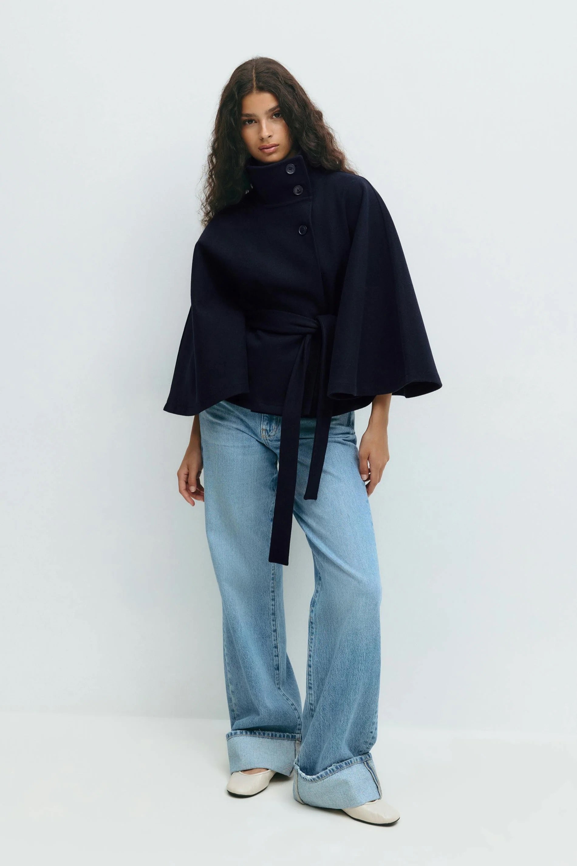 Camila | Belt Cape Jacket