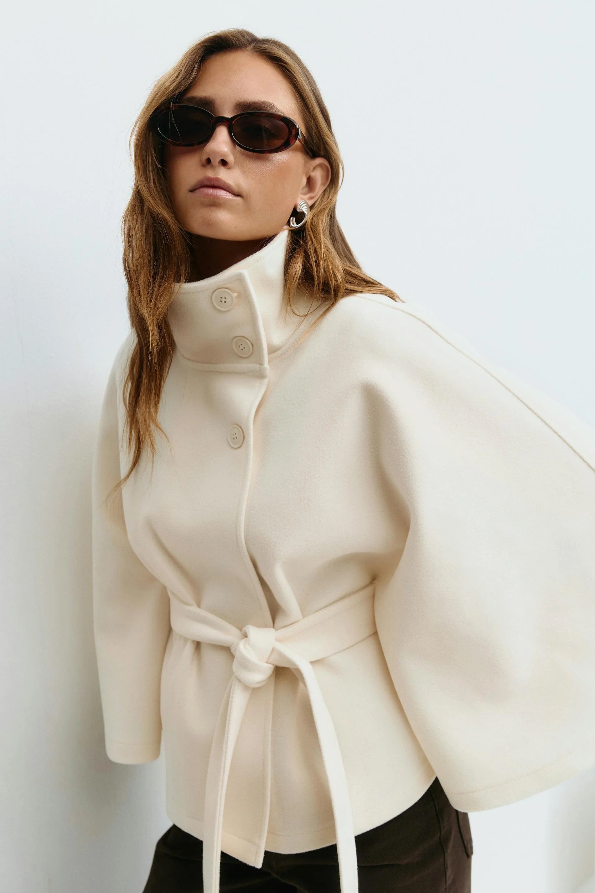 Camila | Belt Cape Jacket