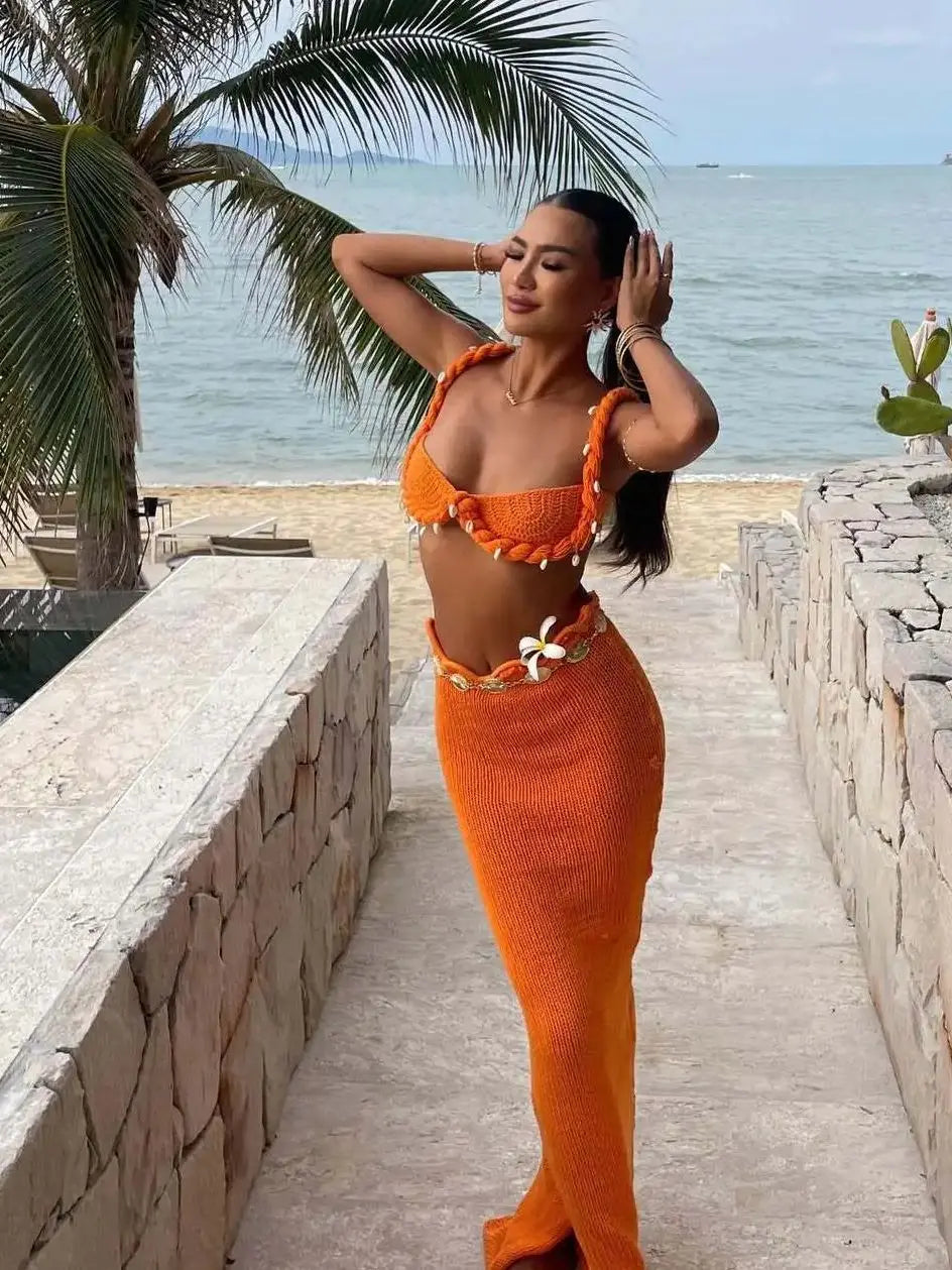 Selena | Elegant Orange Set