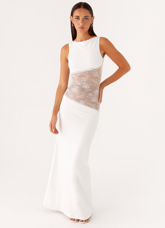Noelia | Elegant Maxi Dress with Lace Details