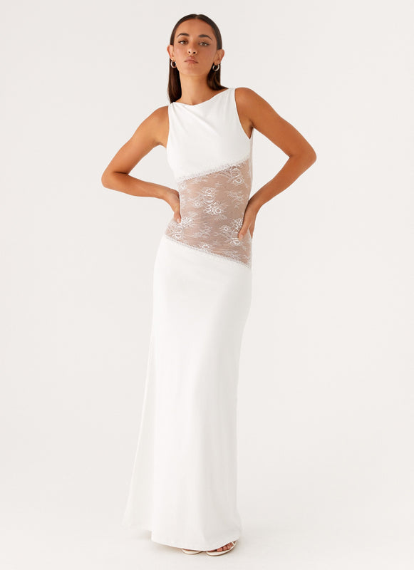 Noelia | Elegant Maxi Dress with Lace Details