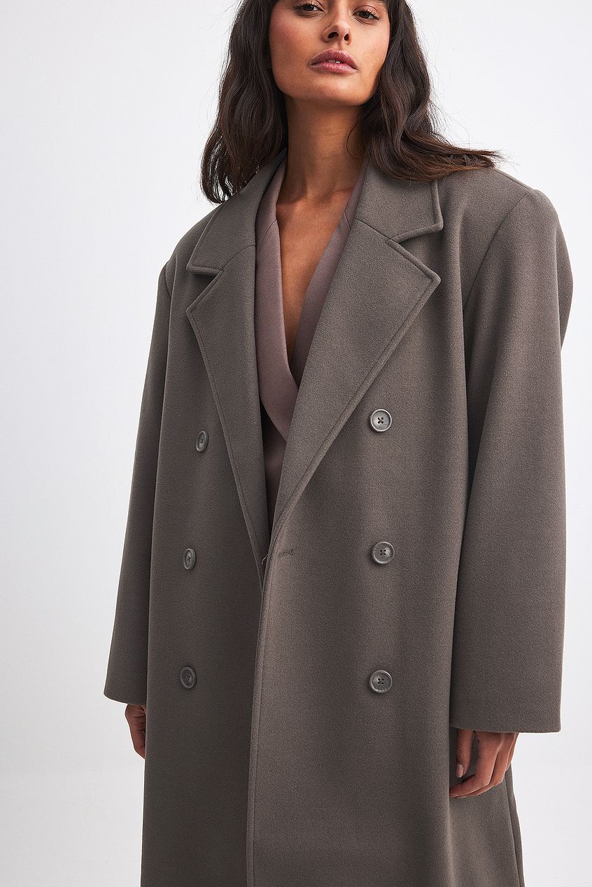 Hana | Elegant Brown Oversized Coat